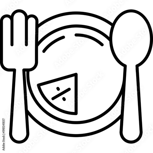 Portion Control Outline Icon