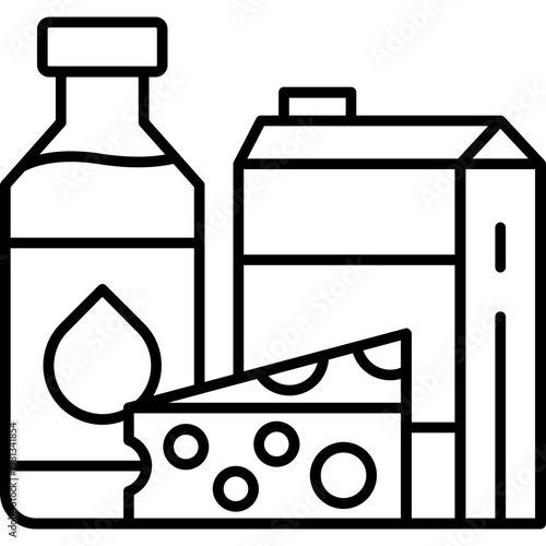 Dairy Product Outline Icon