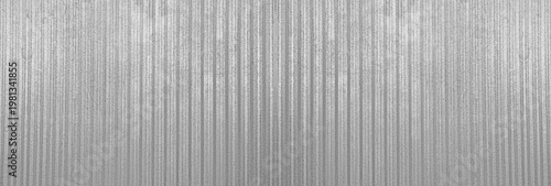 Bild auf Leinwand Silver tin iron corrugated wall with horizontal stripes from a metal profile of metal sheet Texture, background