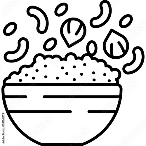 Nut Mix Outline Icon