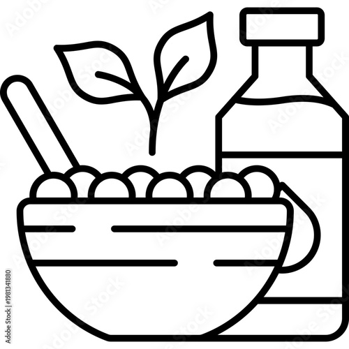 Healthy Breakfast Outline Icon