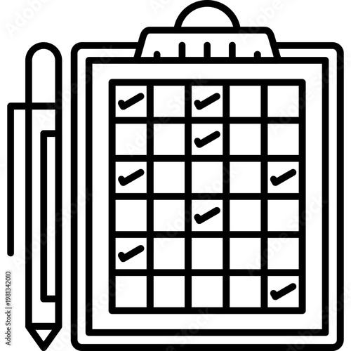Diet Chart Outline Icon
