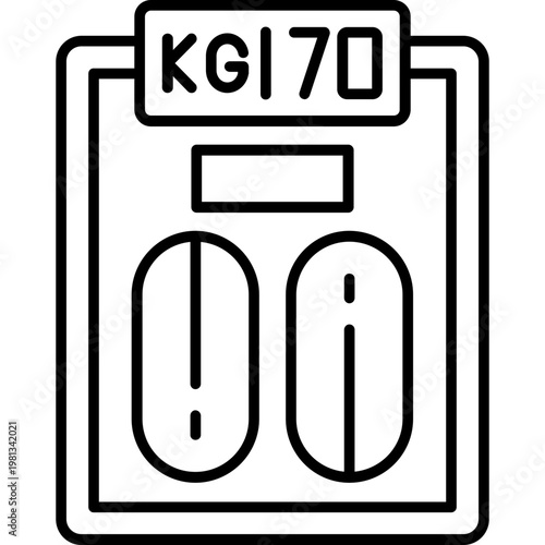 Smart Scale Outline Icon