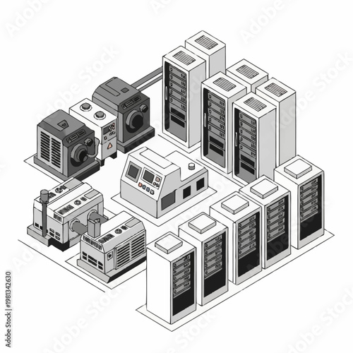 Industrial servers and data center equipment.
