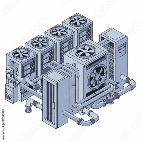 Industrial air conditioning unit system.