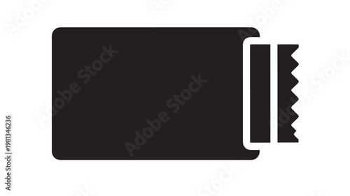 Movie Ticket Stub Icon Cinema Admission Pass Entertainment Vector