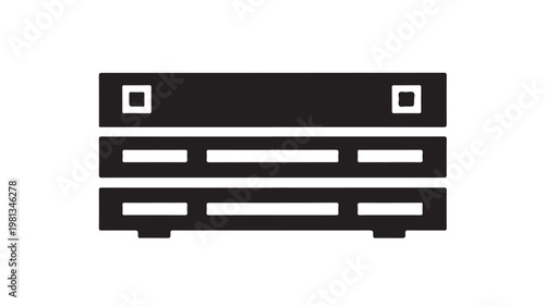 Server Icon for Data Storage Network Infrastructure and Cloud Computing Systems