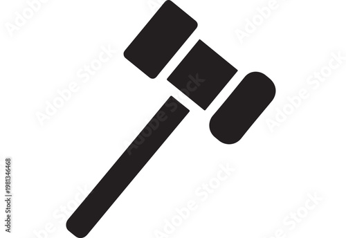 Gavel Icon for Law Justice Court Authority Legal System Symbol
