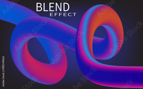 Dynamic abstract fluid shape featuring vibrant gradient blends of blue, purple, pink, and orange, creating a mesmerizing visual for modern digital art backgrounds