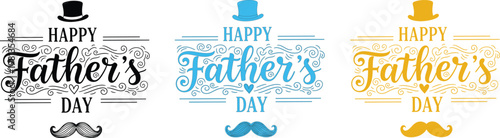 Happy father's day artistic typography celebratory designs for dad