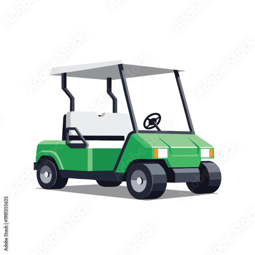 Stylish Green Golf Cart for Recreational Use and Outdoor Leisure Activities