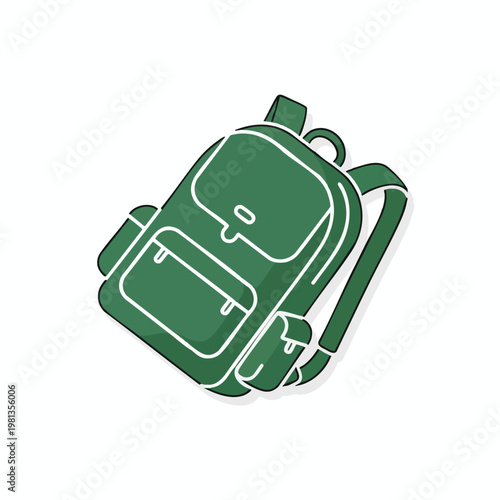 Stylish Green Backpack for Travel and Daily Use