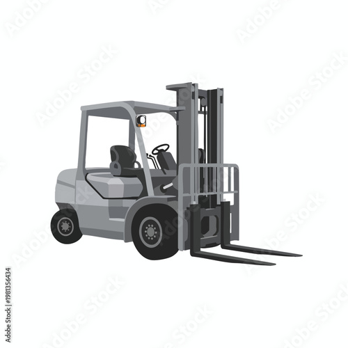 Modern Forklift Vehicle for Warehouse and Industrial Logistics
