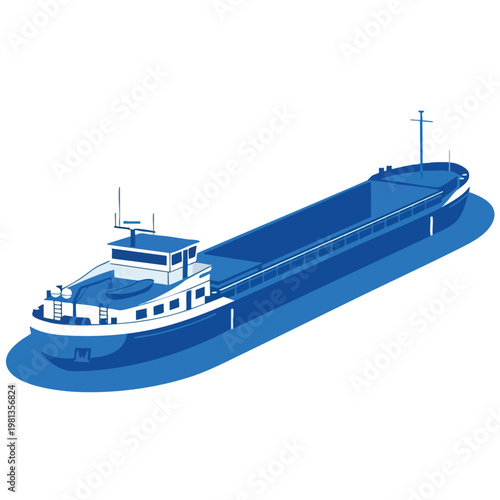 Modern Cargo Ship Docked in Harbor for Maritime Transport