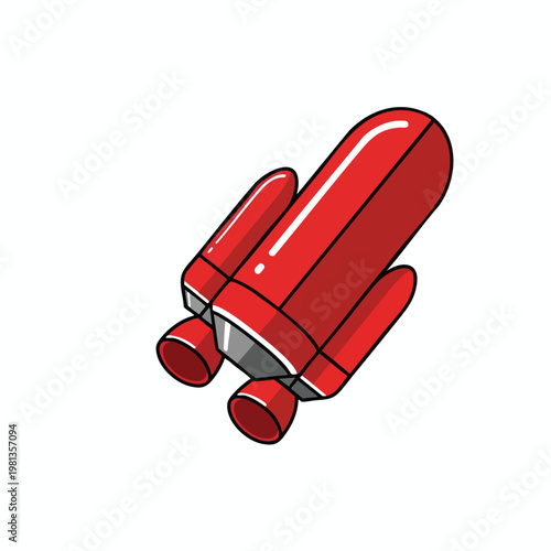 Stylish Red Rocket Launch Droid Toy for Kids and Collectors