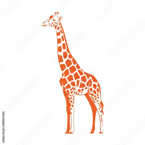 Colorful Giraffe Illustration for Wildlife and Nature Themes