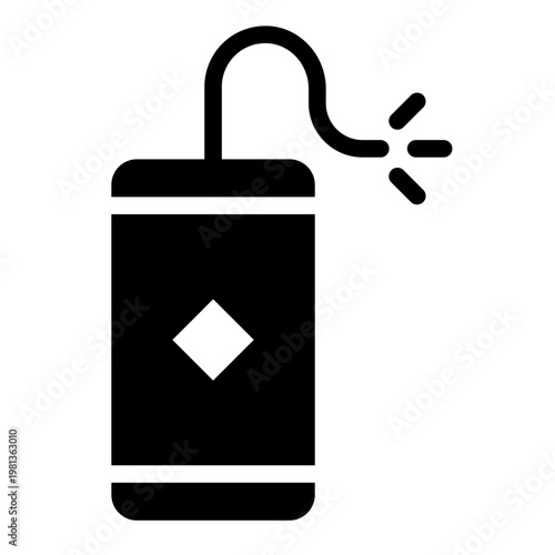 firecracker glyph icon. noisy explosive. loud celebration. festive event.