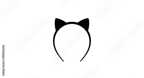 Black Cat Ears Headband Accessory for Costume and Fun