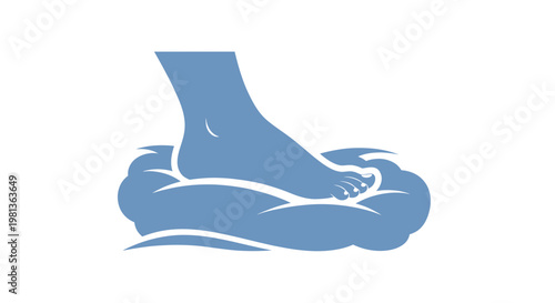 Comfortable Foot Pressure on Soft Pillow Icon