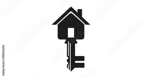 House Key Icon - Symbol of Home Ownership and Real Estate