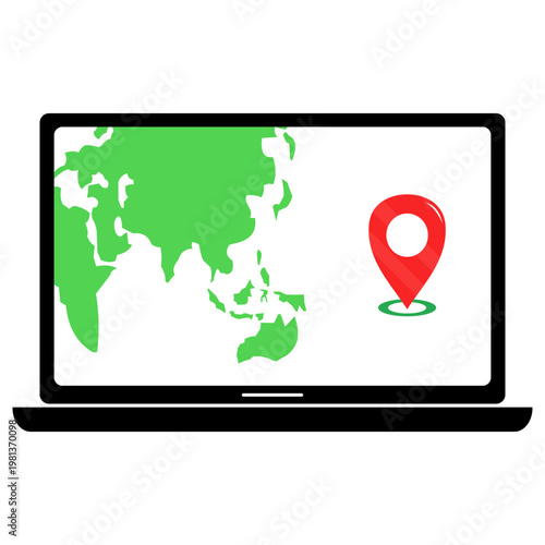 Laptop with continents and maps icon inside (1)