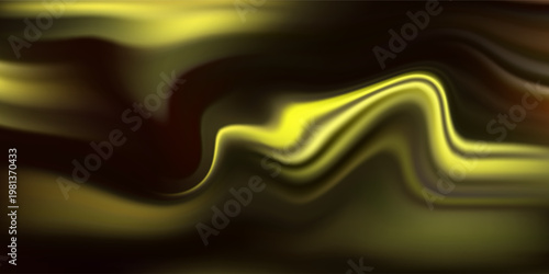 Cairan hijau dan emas yang berputar membentuk sebuah rancangan abstrak yang memikat mata dan menginspirasi kreativitas.Print