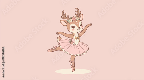 Deer in pink ballet tutu.