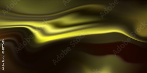 Cairan hijau dan emas yang berputar membentuk sebuah rancangan abstrak yang memikat mata dan menginspirasi kreativitas.Print