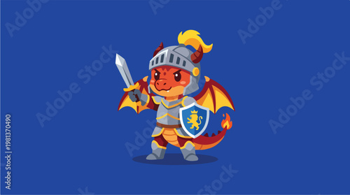 Dragon Knight Cartoon Character.