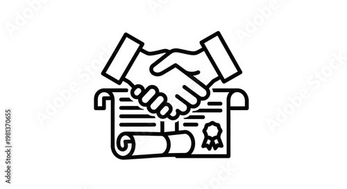 Handshake over a business contract agreement.