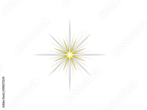 A bright yellow and white starburst design on a white background