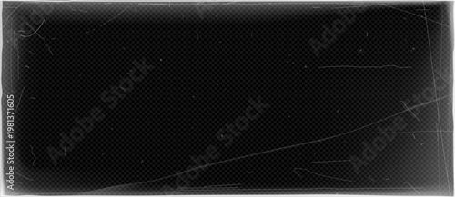 Textures for photos, retro films. With scratches and noise, on a dark transparent background