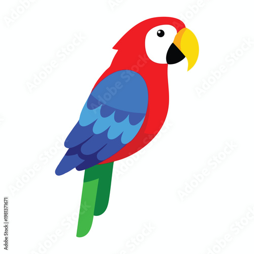 Colorful Parrot Illustration for Nature and Wildlife Themes