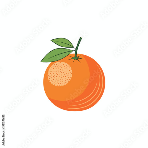 Fresh Vibrant Orange with Green Leaves Perfect for Health and Food Themes