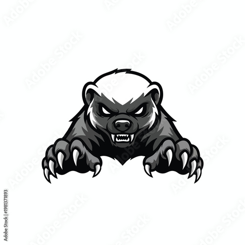 Fierce and Powerful Bear Illustration for Dynamic Design Projects