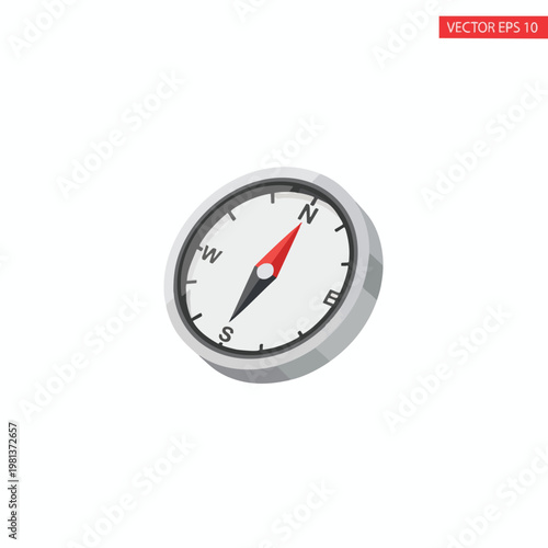 Minimalist Silver Compass for Navigation and Travel Inspiration