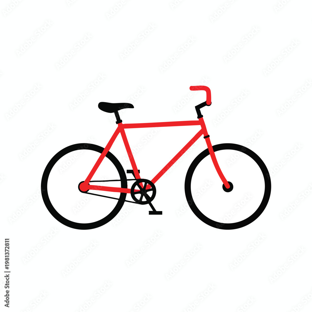 Obraz premium Red Mountain Bike in a Sunny Outdoor Setting for Active Lifestyle Content