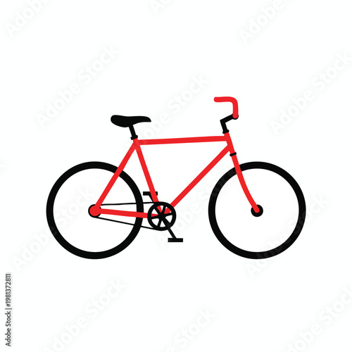 Red Mountain Bike in a Sunny Outdoor Setting for Active Lifestyle Content