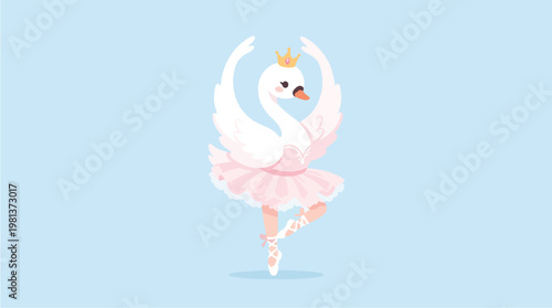 Swan Ballerina in Pink Tutu.