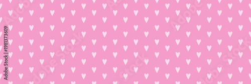 Cute Valentine Hearts, Seamless pattern texture, Web banner