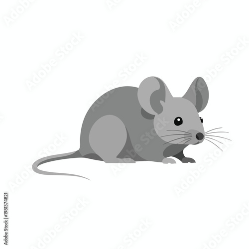 Cute Gray Mouse in a Natural Setting for Animal and Nature Themed Content