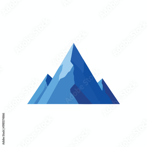 Majestic Snow Capped Mountain Peak in a Clear Sky