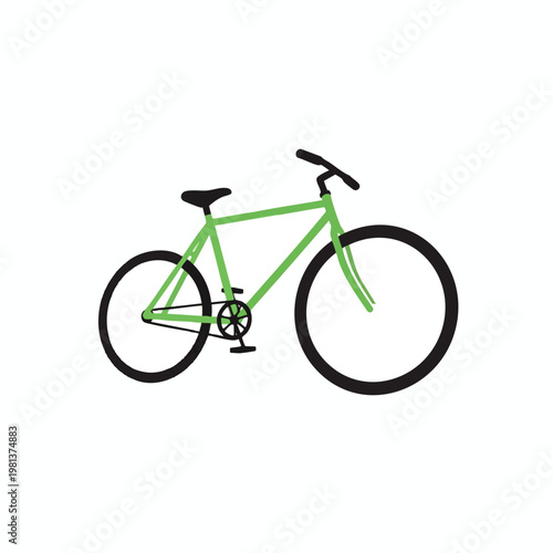 Stylish Green Bicycle for Outdoor Recreation and Fitness