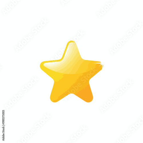 Bright Gold Star Icon for Achievement and Recognition