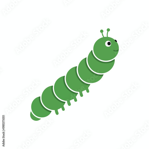 Colorful Caterpillar Illustration for Children s Educational Materials