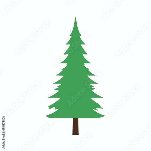 Stylized Evergreen Tree Illustration for Nature and Eco Friendly Design