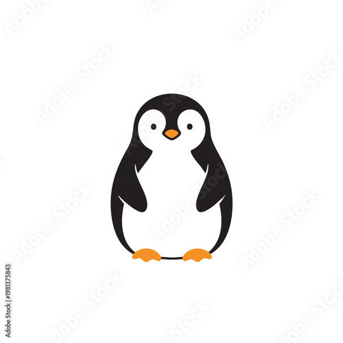 Cute Cartoon Penguin Illustration for Children s Books or Educational Content