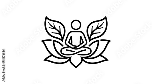 Meditating Figure In Lotus Position
