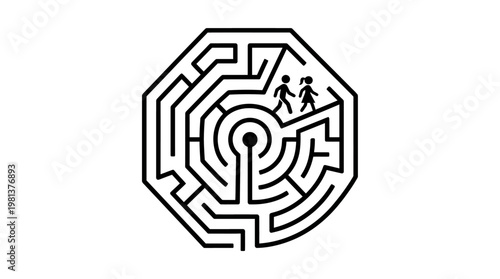 Children Navigating Complex Maze