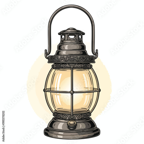 Vintage Lantern Prop for Outdoor and Interior Decor Photography